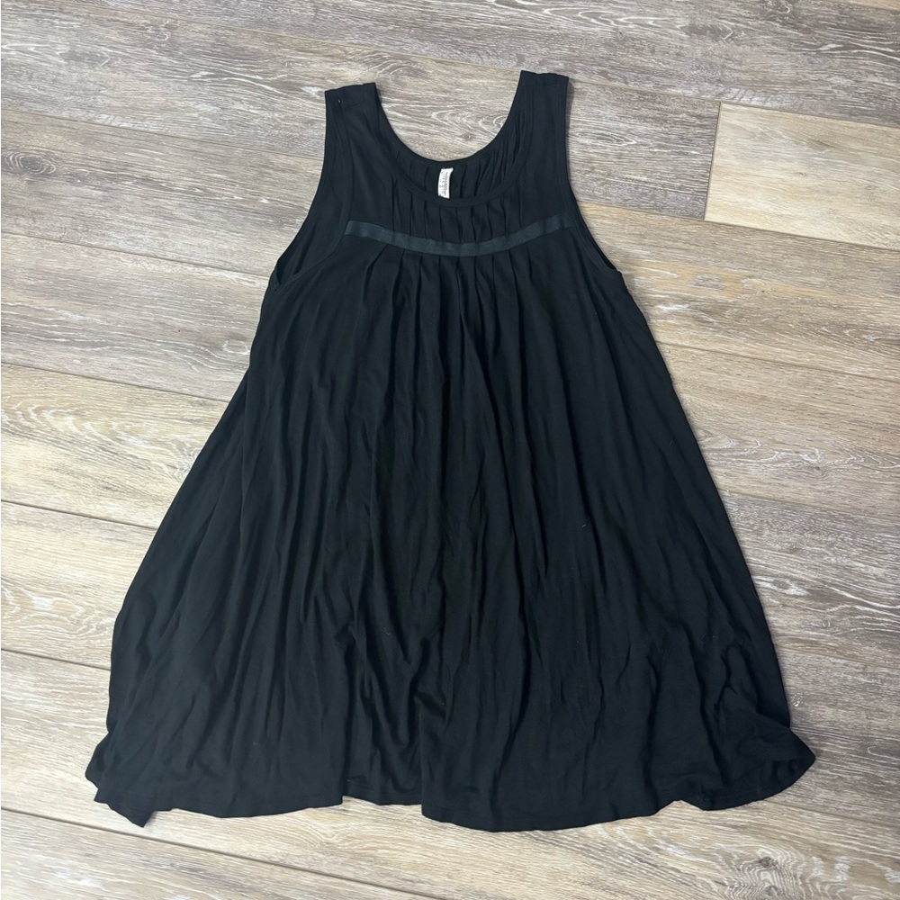 Old Navy Tank Dress Sz XS Sleeveless Flowy Black Casual Y2K Whimsigoth